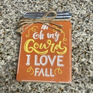 Fall wood farmhouse style jar decoration